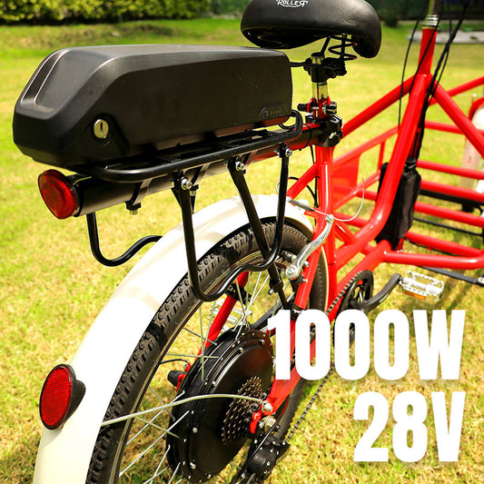 Bicicleta de carga con kit eléctrico 1000W 28V 10AH